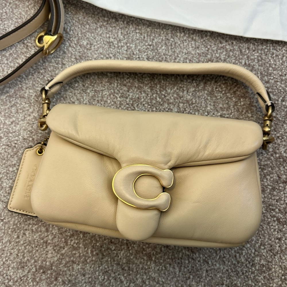 Coach pillow tabby 18 Cream Gold Shoulder Bag with Luxurious Design